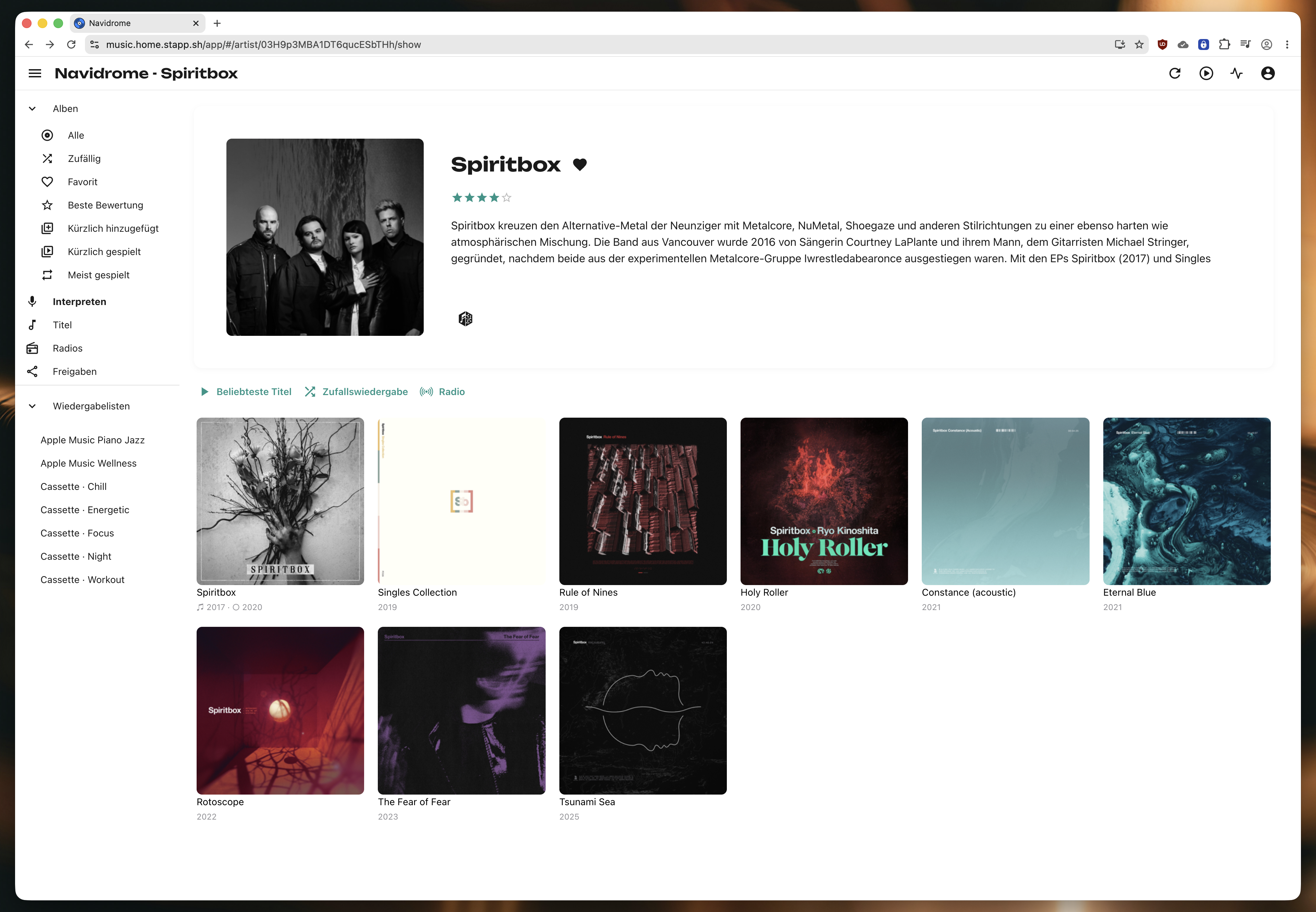 Navidrome Album Listing