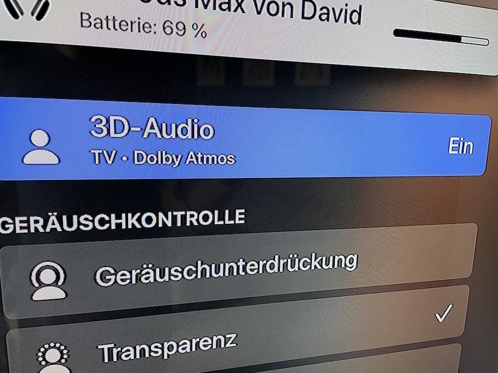 Apple TV Spatial Audio selection